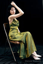 Vintage Sheath Spaghetti Straps Green Ankle Length Prom Dresses Birthday Outfits