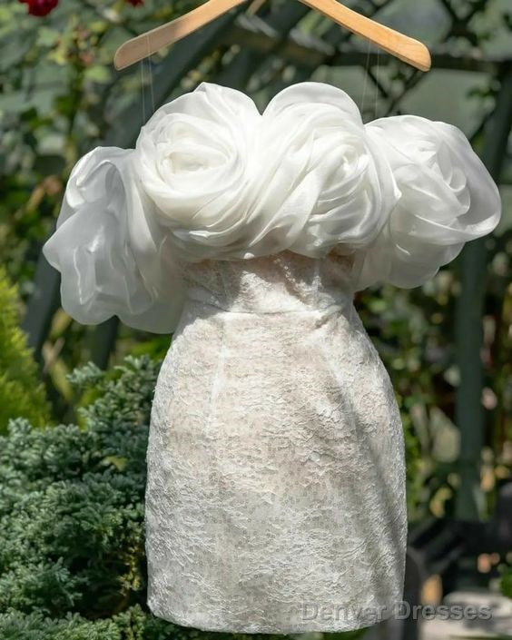 Vintage Sheath Strapless White Homecoming Dresses 16Th Birthday Outfits Secondary image