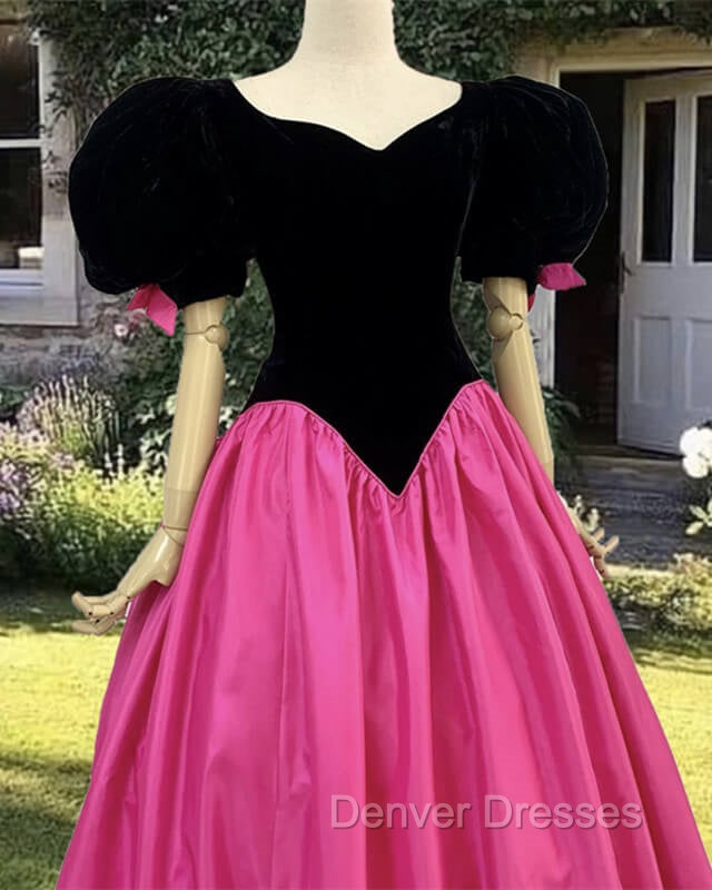 Vintage Velvet Corset Top Puffy Sleeve Dress Secondary image