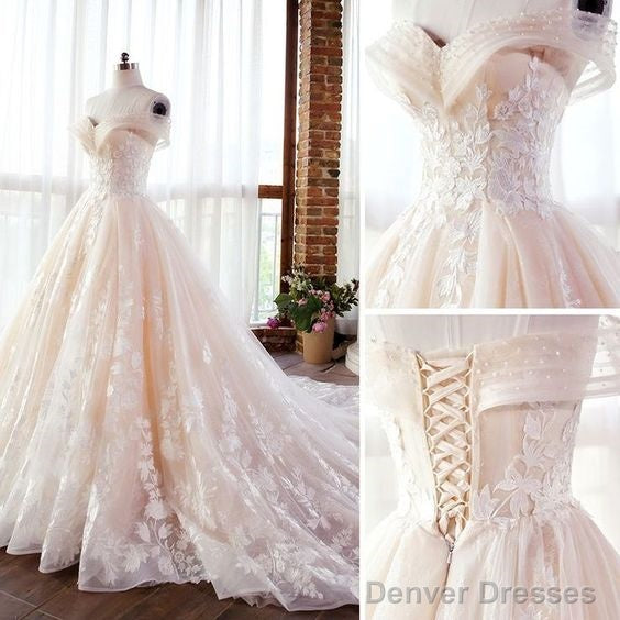 Wedding Dress Long Tulle Prom Dress With Lace Off The Shoulder Secondary image