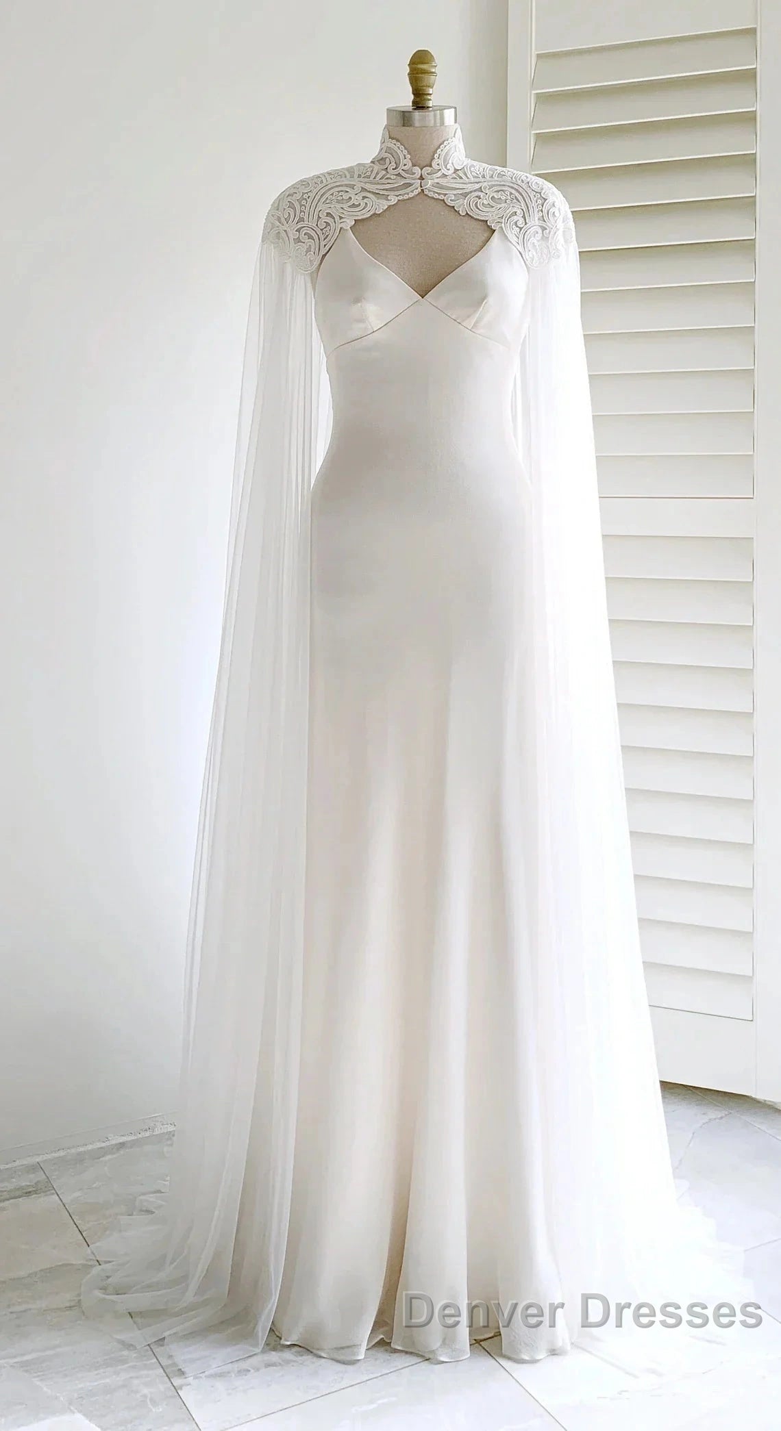 Weitese Dress Prom Dress Stores White Bridal Long Tulle Cape Sleeves With Embroidered Lace Appliques Long Wedding Dress Party Dress Formal Wear Dress