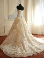 Weitese Formal WomenS Dress Ivory Elegant Strapless Puffy Tiered Ball Gown Prom Dress Wedding Dress Prom Dress Stores