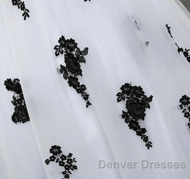 Weitese Formal WomenS Dress Strapless Beautiful White And Black Long Prom Dress Ball Gown Wedding Dress Prom Clothing