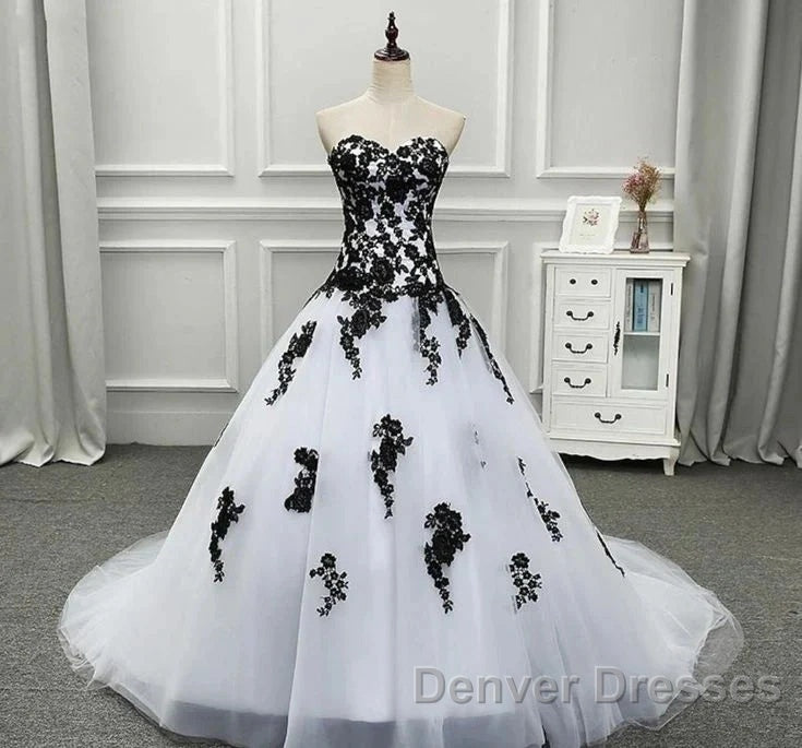 Weitese Formal WomenS Dress Strapless Beautiful White And Black Long Prom Dress Ball Gown Wedding Dress Prom Clothing