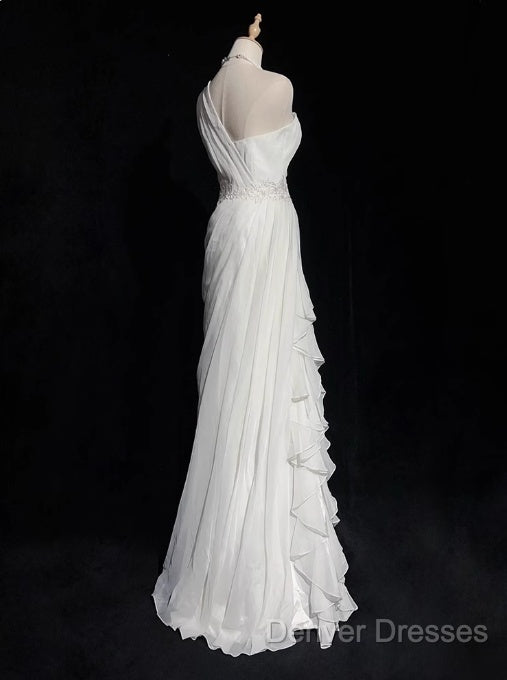 White Bodycon Satin Tulle Long Prom Dress Simple Wedding Dress