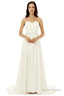 White Chiffon Sweetheart With Beading Pleats Bridesmaid Dresses
