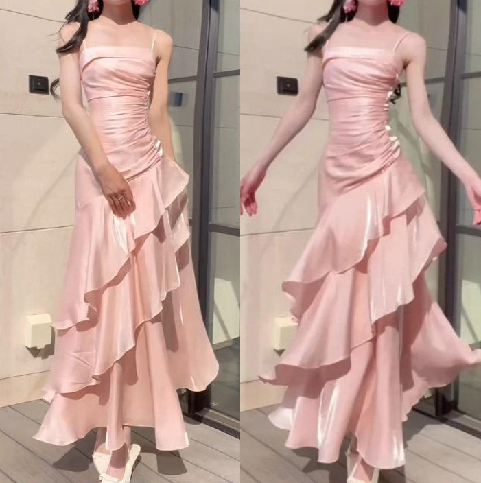 Vintage-Inspired Birthday Party Dress Under $160 White Ruffled Layered Fairytale Graduation Prom Dress