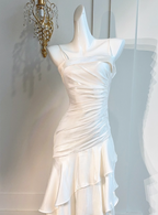 Vintage-Inspired Birthday Party Dress Under $160 White Ruffled Layered Fairytale Graduation Prom Dress