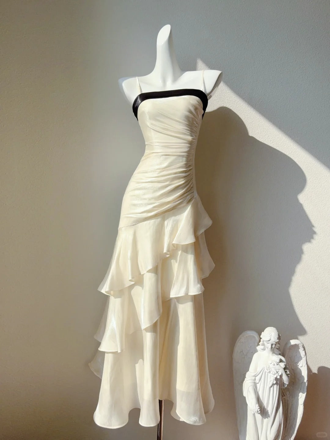 Vintage-Inspired Birthday Party Dress Under $160 White Ruffled Layered Fairytale Graduation Prom Dress