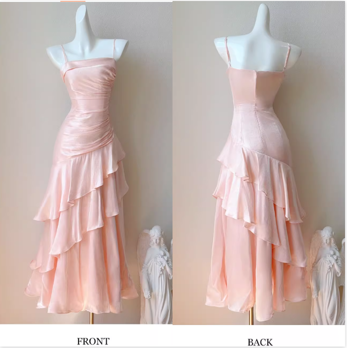Vintage-Inspired Birthday Party Dress Under $160 White Ruffled Layered Fairytale Graduation Prom Dress