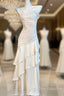 White Enchanted Prom Dress For Party&Birthday&Graduation-Ruffled Layered Fairytale Evening Dress