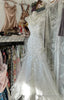 White Gentle Water Gloss Mermaid Sequin Applique Long Prom Dress Gorgeous One Shoulder Wedding Evening Dress
