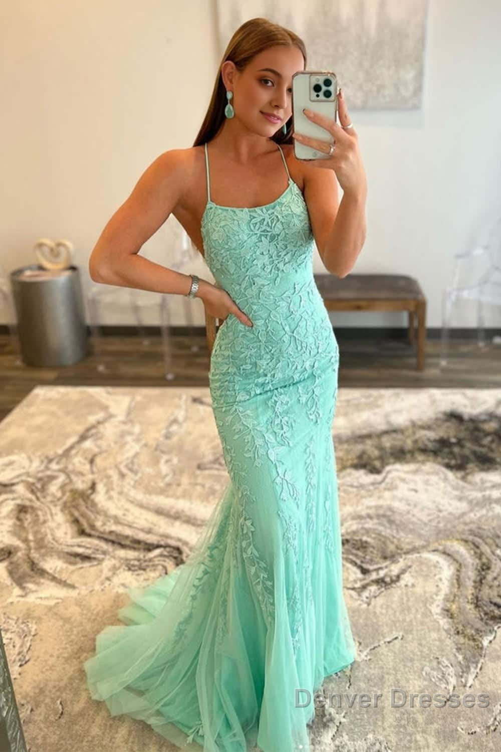 White Halter Backless Prom Dress
