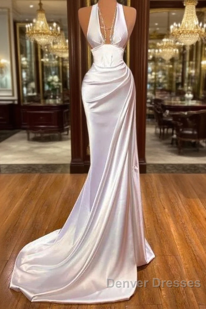 White Prom Dress, Sexy Prom Dress, Long Evening Dress Main image