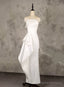 White Sheath Strapless Wedding Dress