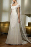 White Simple, Fashionable And Elegant Bow Decoration, Long Exquisite Lace Floor-Length Tail Ball Gown, Evening Gown, Ball Gown, Imperial Gown, Wedding Dress