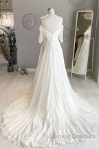 White sweetheart chiffon long prom Dress white formal Dress