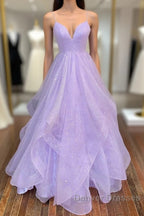 Wholesale  Ball Gown A-Line Prom Dress Sparkle & Shine Dress Formal Wedding Party Floor Length Sleeveless Sweetheart Tulle Backless With Pleats Ruffles