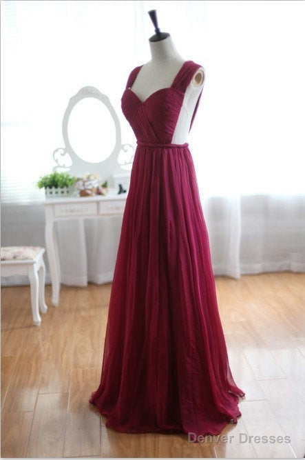 Backless Wine Red/Burgundy Chiffon Prom Dress/Bridesmaid Dress Secondary image