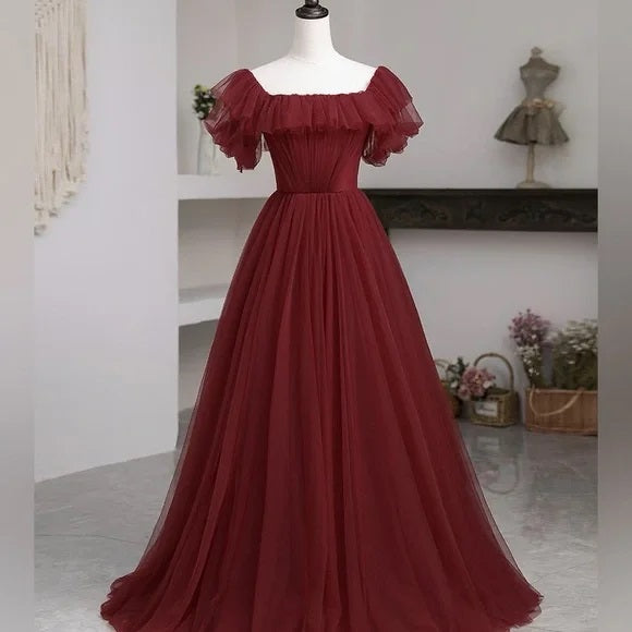 Wine Red Long Fairy Gown Dress Main image