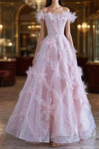 Women High Feeling Pink Fairy Prom Dress Long Party Dress