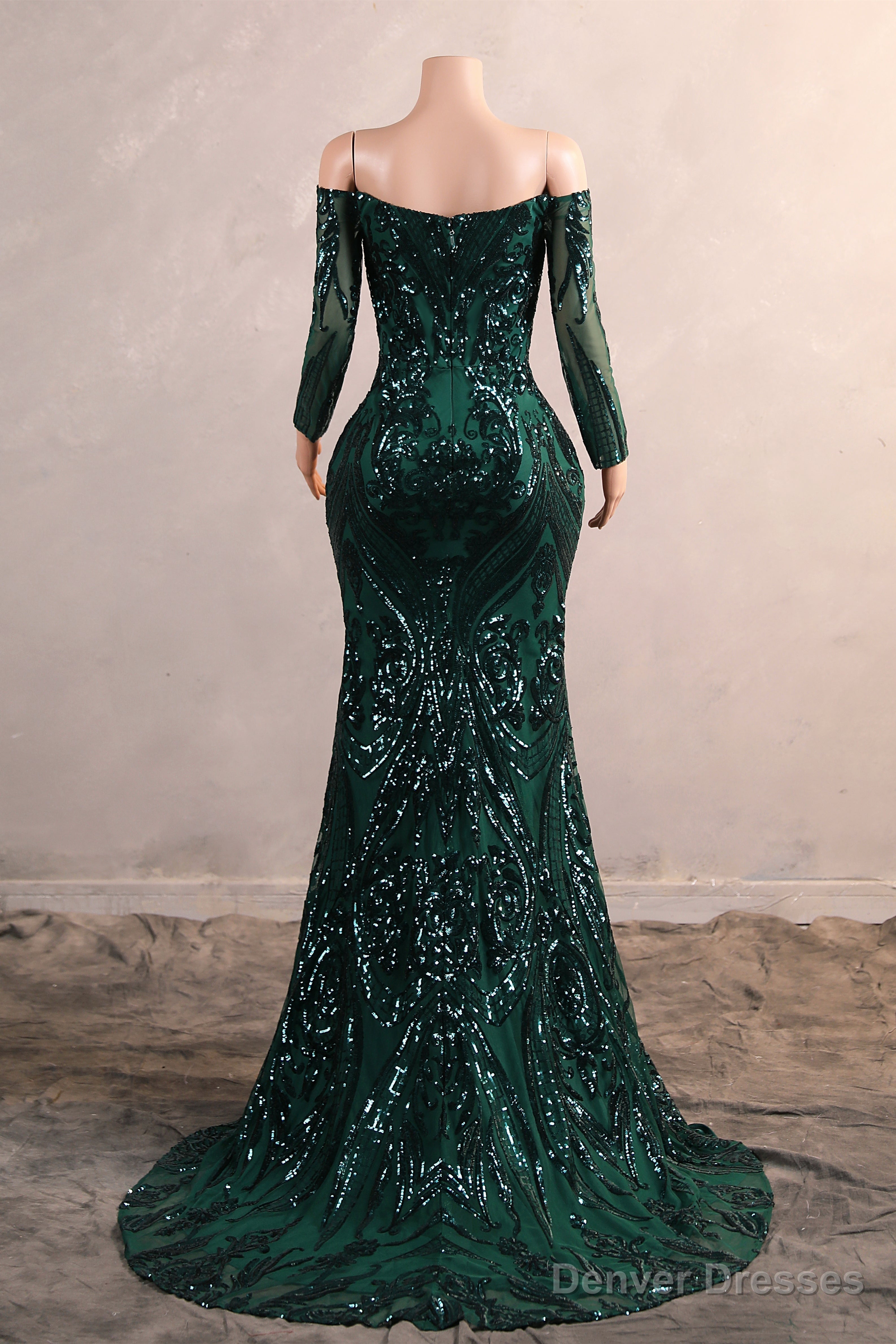 Womens Off Shoulder Mermaid Green Prom Dresses Bride Bridesmaid Dress Evening Party Gowns