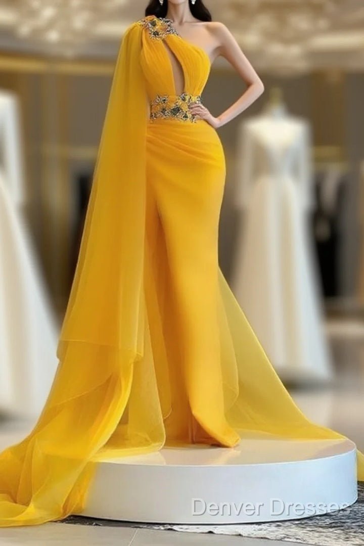 Yellow Long Prom Dress Main image