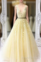 Yellow Prom Dress Formal Dress, Evening Dress, Dance Dress