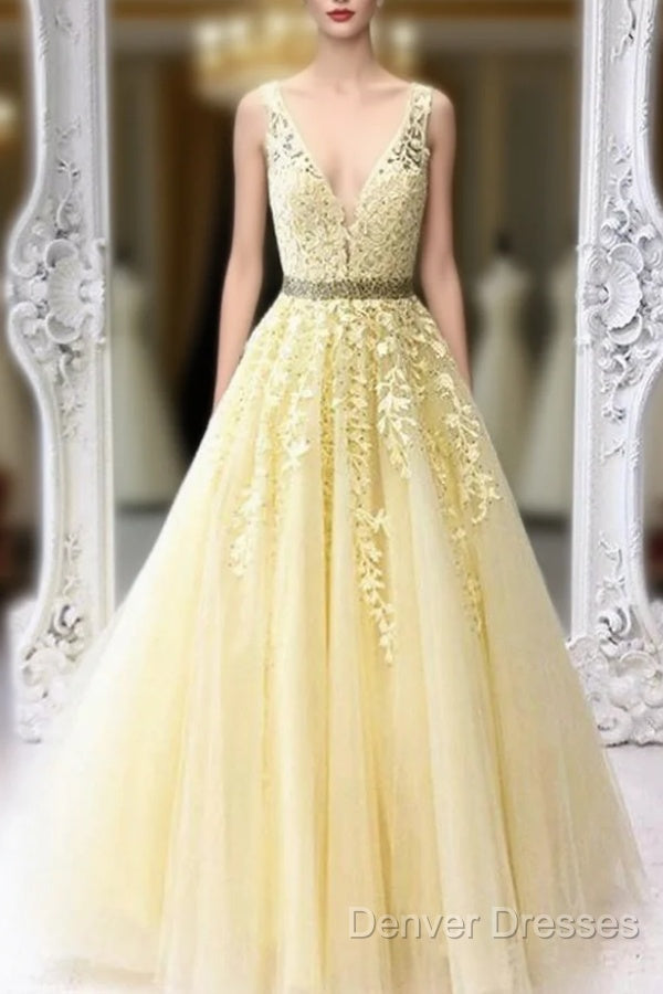 Yellow Prom Dress Formal Dress, Evening Dress, Dance Dress