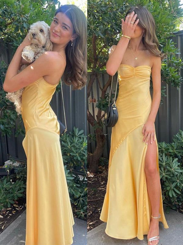 Yellow Prom Dress, Evening Dress,Party Dress, Sexy Formal Dress