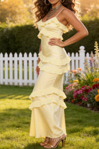 Yellow Ruffle Prom Dress A Stunning Choice Maxi Dress