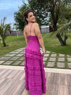 New Purple V-Neck Prom Dress, Graduation Party Dress