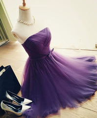 Prom Dresses For Short Girls, Cute A Line Tulle Short Prom Dress, Bridesmaid Dress