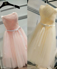 Prom Dresses For Short Girl, Cute A Line Tulle Short Prom Dress, Bridesmaid Dress