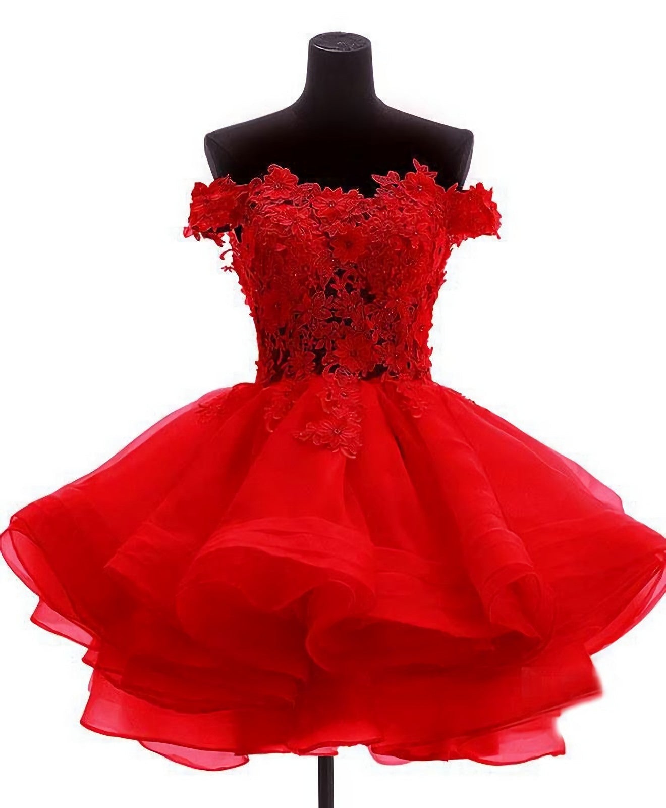 Bridesmaid Dresses Idea, Mini Tulle Lace Short Prom Dress, Homecoming Dress