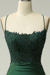 Prom Dress With Pocket, Sparkly Dark Green Beaded Long Prom Dress with Appliques