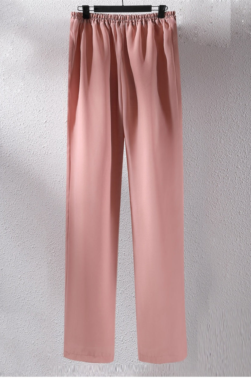 Prom Dress Long, Pink Ruffles 3/4 Sleeves Mother of the Bride Pant Suits