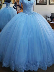 Prom Dresses Suits Ideas, Short Sleeve Off The Shoulder V Neck Blue Pleated Lace Appliques 2024 Prom Dresses
