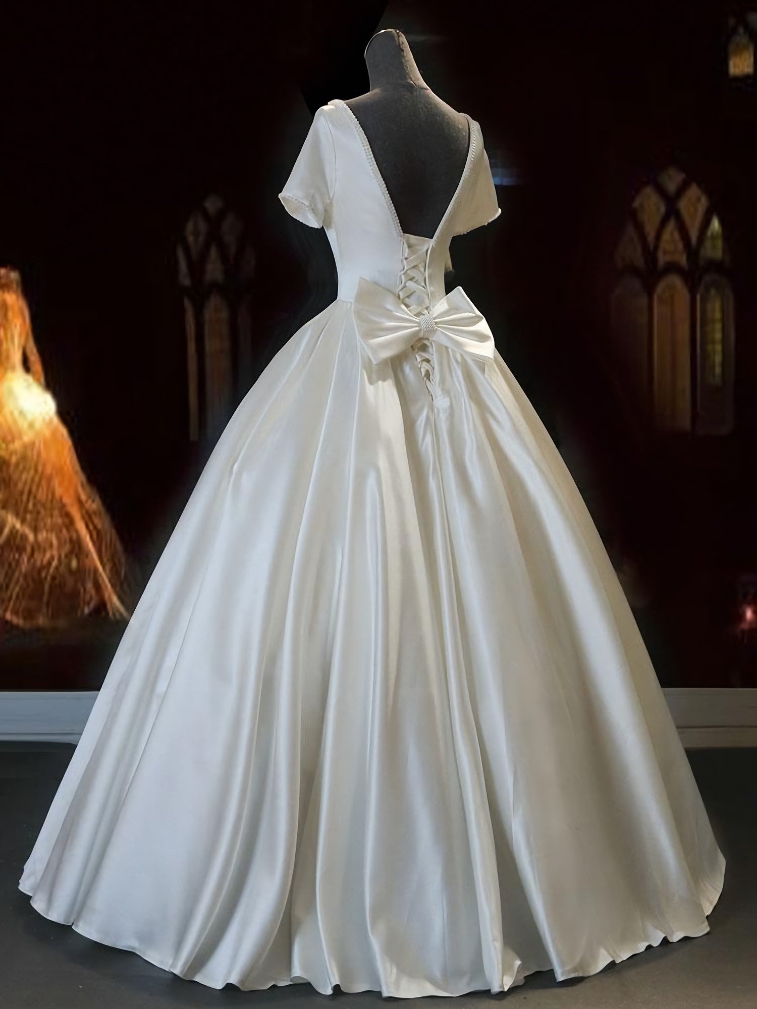Wedsing Dresses Lace, White Sweetheart Satin Long Bridal Dress, White Wedding Dress