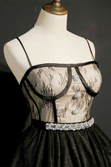 Bridesmaid Dress Inspo, Rhinestone Straps A-Line Homecoming Dress
