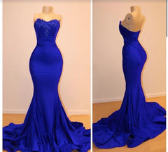 Prom Dresses For Skinny Body, Charming Royal Blue Mermaid Long 2024 Prom Dresses