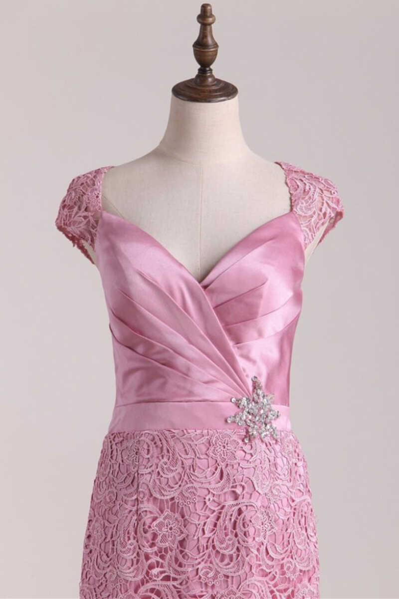 Engagement Dress, Two-Piece Pink Backless Mother of the Bride Dress