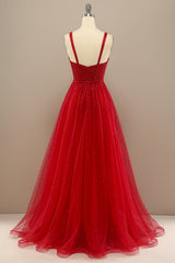 Short Prom Dress, Red Sweetheart Prom Dress with Beading