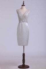 Homecoming Dress Formal, Two Piece Grey High Collar Short Mother of the Bride Dress