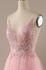 Formal Dress Classy, Pink Long Prom Party Dress