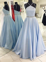 Bridesmaid Dresses Online, pale light blue prom dress ball gown prom dress long prom dress