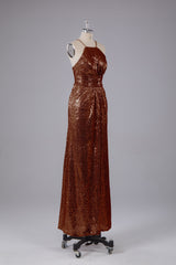 Formal Dress Australia, Beautiful Sequins Halter Hourglass Bridesmaid Dress
