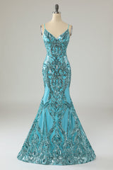 Homemade Ranch Dress, Blue Mermaid Sequin Long Prom Dress