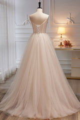 Bridesmaids Dresses Modest, Charming Spaghetti Straps Sleeveless Evening Dress A Line Tulle Long Prom Gown