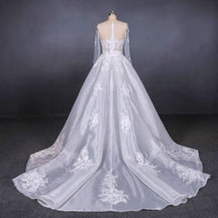 Wedding Dress 2023, Long Sleeves Simple Elegant Wedding Dresses Lace Wedding Gowns